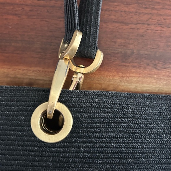 Eric Javits Vintage Black Squishee Woven Shoulder Tote Bag - Picture 5 of 13